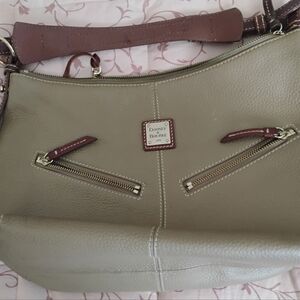 Dooney & Bourke Taupe Leather Shoulder Bag